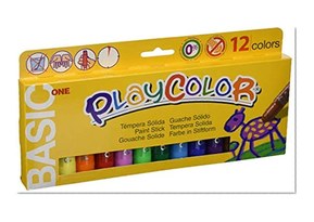 Instant - 2610731 - Playcolor - Gouache Solide en Stick - 12 couleurs - 10 g