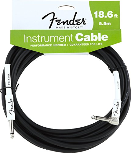 Book Cover Fender Performance Series Instrument Cables (Straight-Right Angle) for electric guitar, bass guitar, electric mandolin, pro audio