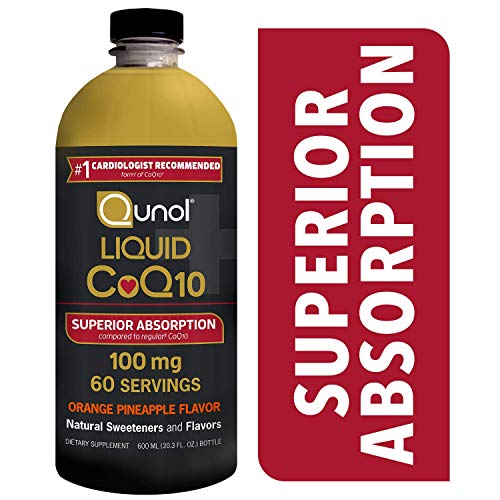 Book Cover Qunol Liquid CoQ10 100mg, Superior Absorption Natural Supplement Form of Coenzyme Q10, Antioxidant for Heart Health, Orange Pineapple Flavored, 60 Servings, 20.3 oz Bottle