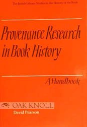 Provenance Research in Book History