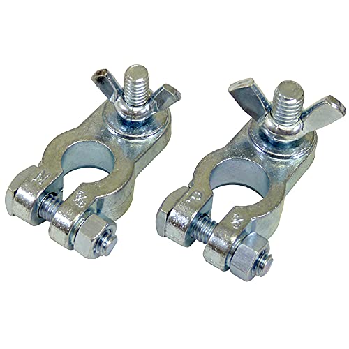 Schumacher Electric Zinc-Plated Marine Terminal Ends, for 3/8-Inch and 5/16-Inch Battery Posts, for Automotive, Marine, and Power Sport Batteries, BAF-MT1