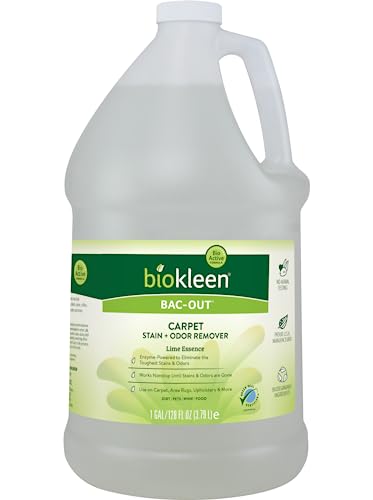 Book Cover Biokleen Bac-Out Enzyme Stain & Odor Remover - 128 Ounces - Destroys Stains & Odors Safely, for Pet Stains, Laundry, Diapers, Wine, Carpets, & More, Eco-Friendly, Non-Toxic