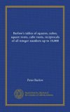 Barlow's tables of squares, cubes, square roots, cube roots, reciprocals of all integer numbers up to 10,000