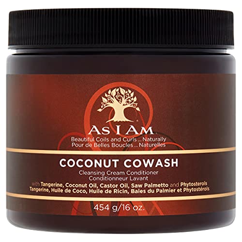 Book Cover As I Am Coconut Cowash Cleansing Conditioner - 16 ounce - Gentle Daily Cleanser for Hair and Scalp - Removes Residue - Adds and Preserves Moisture - Detangles and Rinses Easily
