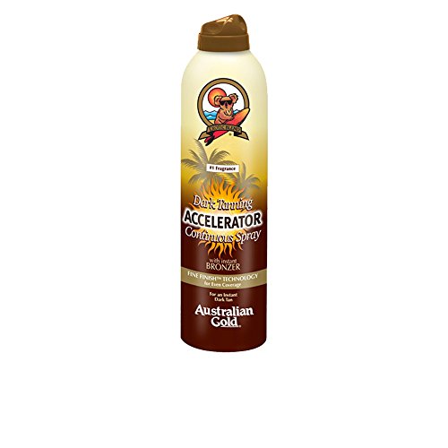 Australian Gold Dark Tanning Accelerator Continuous Spray Bronzer | 6 Ounce, multicolor (0054402260487)