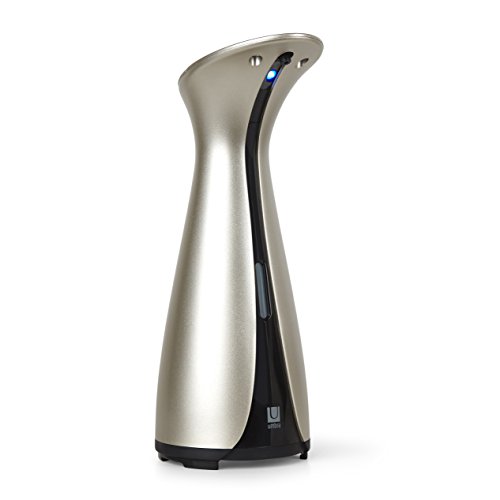 Umbra Otto Automatic Soap Dispenser Touchless, Sanitizer, Hands Free Pump for Kitchen or Bathroom, 6 OZ, Nickel