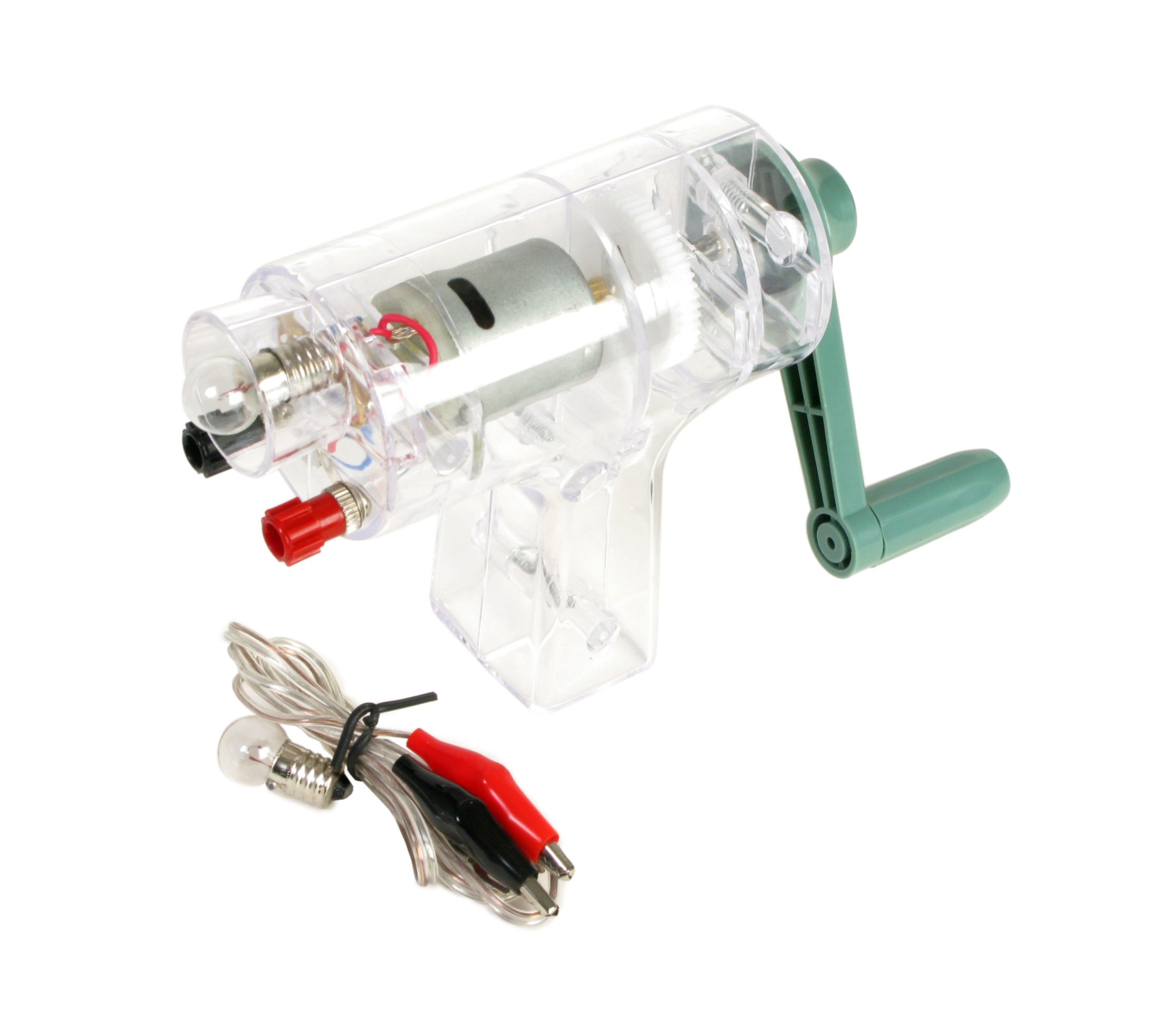 American Educational 7-1853 DC Crank Generator, 6-1/2" Length x 2-1/2" Width x 4-1/2" Height