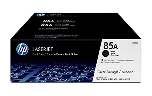 Book Cover HP 85A | CE285D | 2 Toner Cartridges | Black | Works with HP LaserJet Pro M1212nf, M1217nfw, P1102w, P1109w