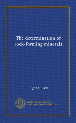 The determination of rock-forming minerals