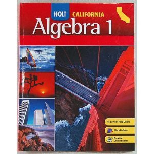 Algebra 1 California Edition Textbook byBurger