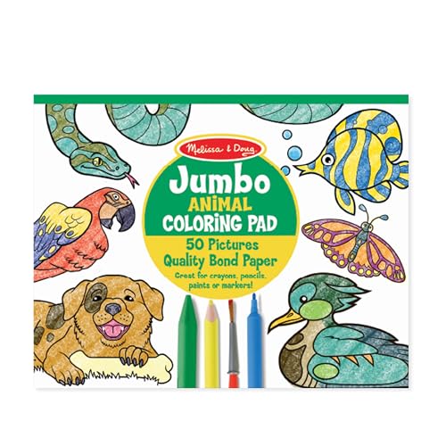 Book Cover Melissa & Doug Jumbo Coloring Pad - Animals