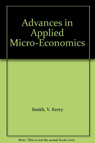 Advances in Applied Micro-Economics