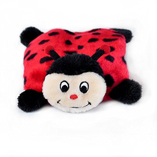 ZippyPaws - Squeakie Pads No Stuffing Plush Dog Toy - Ladybug