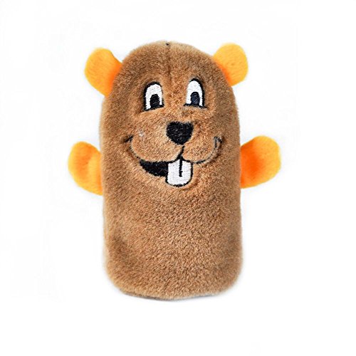 ZippyPaws - Squeakie Buddie No Stuffing Plush Dog Toy - Owl