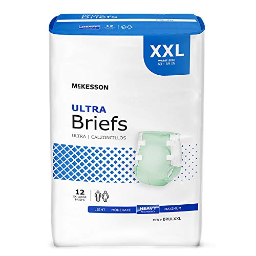 Stay Dry Adult Cloth-Like Breathable Material Brief, Contoured Staydry, Size Xxl - 63 To 69 Inch Waist, Heavy Absorbency, 1 Case Of 48 Briefs Included
