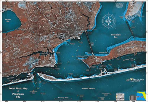 Standard Map SMF122 Standard Laminated Map, Pensacola