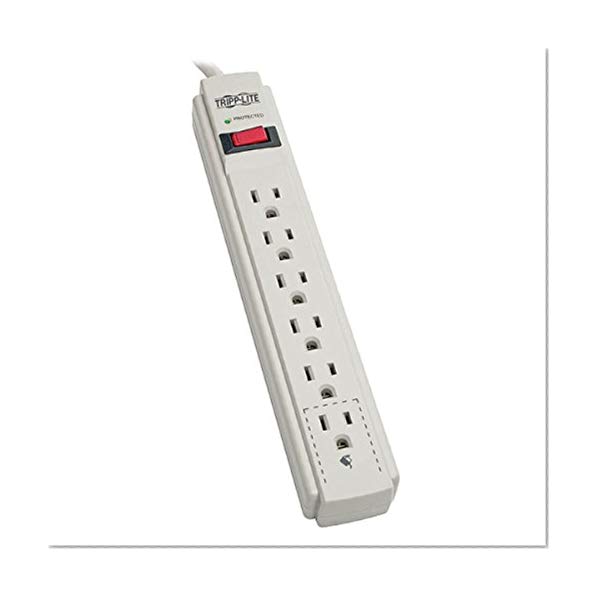 Tripp Lite 6 Outlet Surge Protector Power Strip, Extra Long Cord 15ft, Lifetime  Warranty & $20,000 INSURANCE (TLP615)
