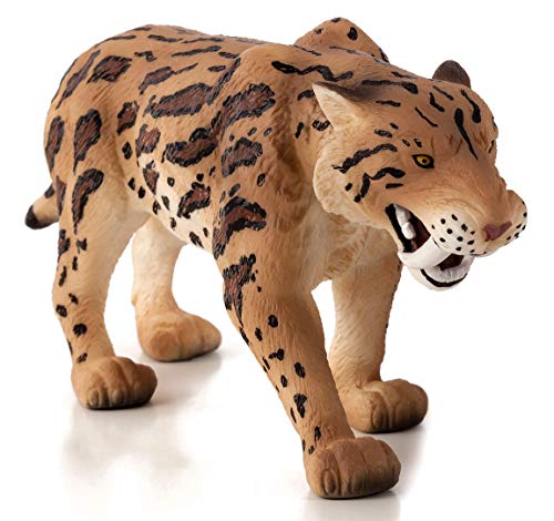 MOJO Smilodon (Sabre Tooth Tiger) Realistic Prehistoric Toy Replica Hand Painted Figurine
