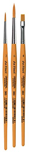 da Vinci Student Series 3503-3 Brush Set - Universal Student Synthetics with Lacquered Handle for All Media - Made in Germany