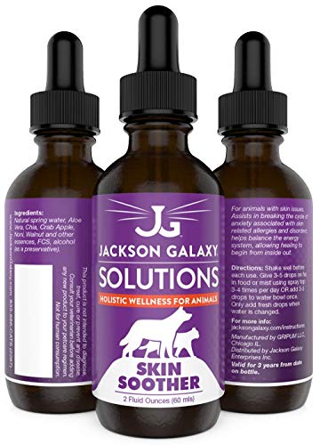 Jackson Galaxy: Skin Soother (2 oz.) - Pet Solution - Helps Break Anxiety of Skin Conditions - Can Aid with Skin Issues (Food, Inhalant, & Environmental Allergies) - All-Natural Formula- Reiki Energy