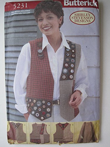 Butterick Pattern 5231 Misses' Appliqued Vests with Skirt Sizes S-M-L-XL