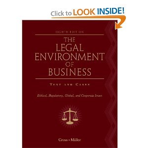 The Legal Environment of Business 8th (Eighth) Edition byCross