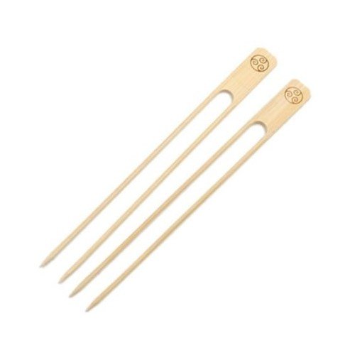 Natural Bamboo Double Skewers 9 Inch 25 Piece
