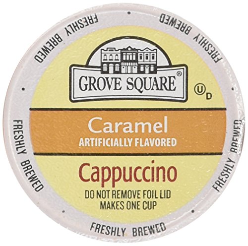 Book Cover Grove Square Single Serve Caramel Cappucino Single serve cup 24 Ct for Keurig Brewers