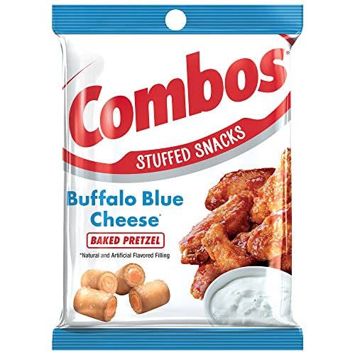 COMBOS Buffalo Blue Cheese Pretzel Baked Snacks 6.3-Ounce Bag (Pack of 6)