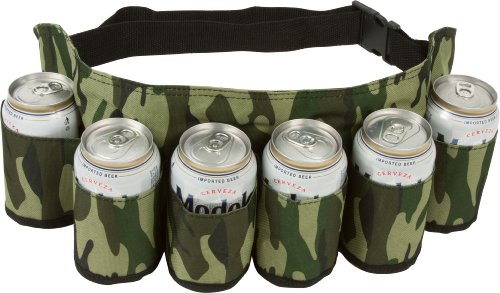 Redneck Beer and Soda Can Holster Belt, Camouflage design