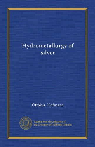 Hydrometallurgy of silver