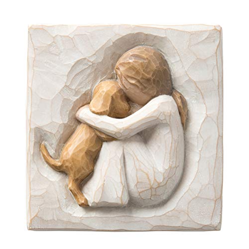 Book Cover Willow Tree True Plaque, Sculpted Hand-Painted bas Relief