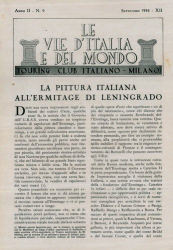 La pittura italiana all'Ermitage di Leningrado.