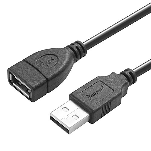 INSTEN USB 2.0 Extension Cable - A Male to A Female M/F Extender Cord - 25 Feet 25ft (7.62 Meters Long) High Speed, Black