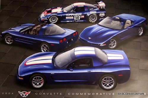 2004 Corvette C5 Z06 Z16 LeMans C5 Commemorative Poster