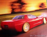 Corvette C5 Fixed Roof Collectible Print Poster Cutaway