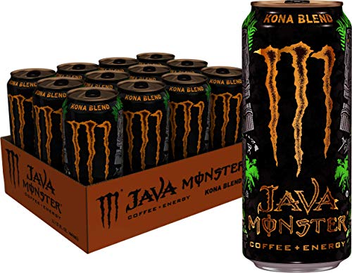 Java Monster Kona Blend, Coffee + Energy Drink, 15 Ounce (Pack of 12)