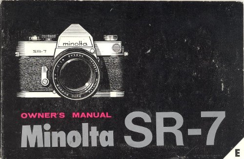 Minolta SR-7 Original Owner's Manual