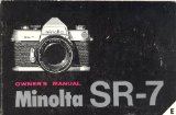 Minolta SR-7 Original Owner's Manual
