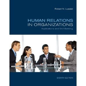 Human Relations in Organizations 8th (Eighth) Edition byLussier