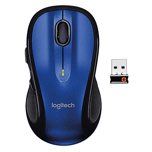 Book Cover Logitech M510 Wireless Computer Mouse â€“ Comfortable Shape with USB Unifying Receiver, with Back/Forward Buttons and Side-to-Side Scrolling, Blue