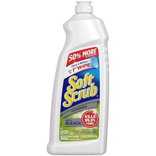 Soft Scrub Antibacterial Multi-Purpose Cleanser with Bleach Surface Cleaner, 36 Fluid Ounces