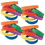 Fun Express I Love To Read Rubber Bracelets - 24 Pieces - Educational And Learning Activities For Kids