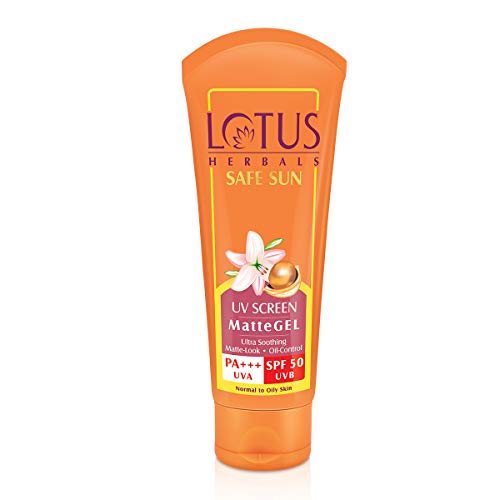 Lotus Safe Sun Invisible Matte Gel Sunscreen SPF 50 PA+++ , For Men & Women, Non-Greasy, Suitable for Oily Skin, 50g