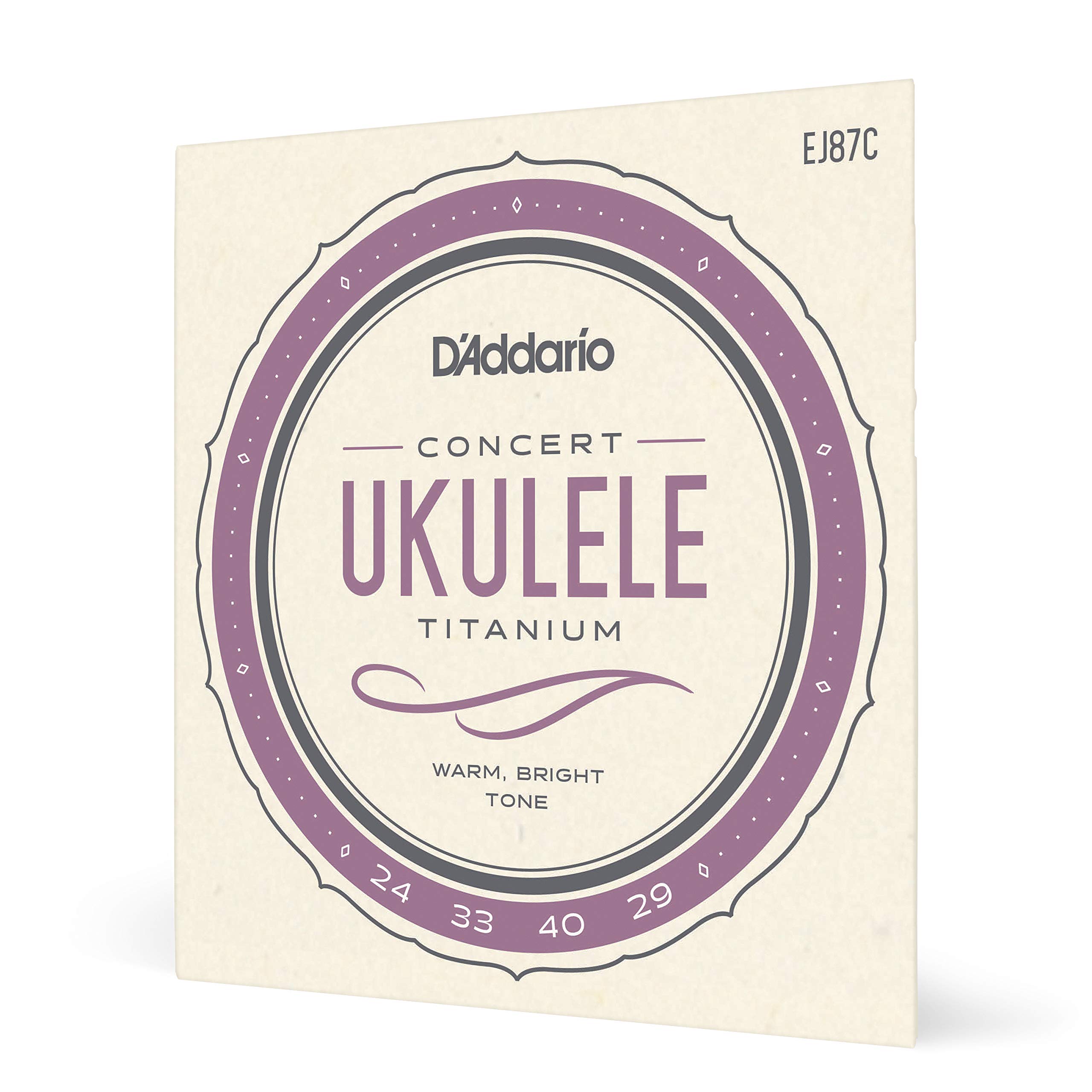 Book Cover D'Addario EJ87C Titanium Ukulele Strings, Concert