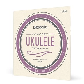 D'Addario Cordes en titane pour ukulele D'Addario EJ87C, Concert