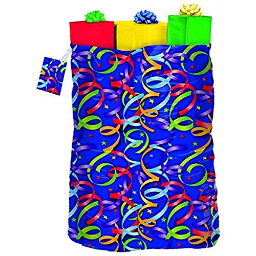 Amscan Celebrating Streamers Giant Gift Sack - 44' x 36', Multicolor, 1 Pc.