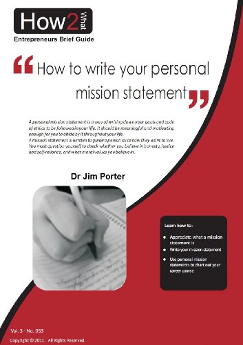 How to write your personal mission statement (Entrepreneurs Brief Guide Book 3)