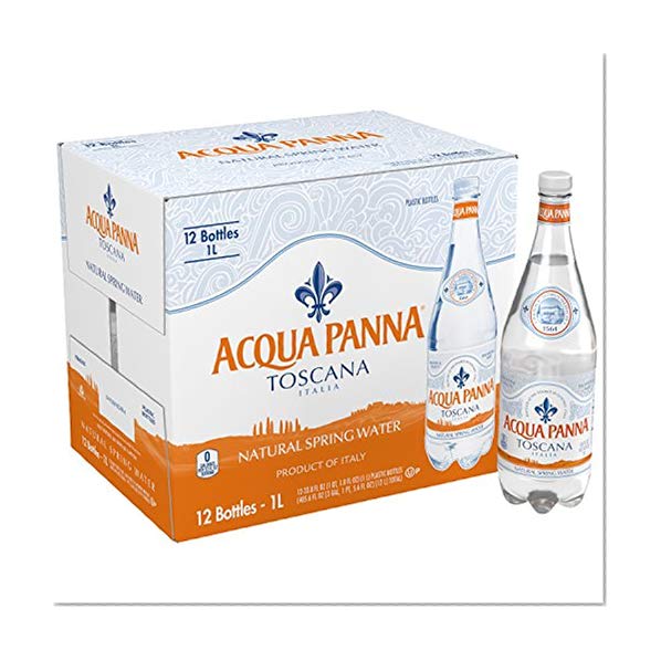 Book Cover ACQUA PANNA Natural Spring Water, 33.8-ounce plastic bottles (Pack of 12)