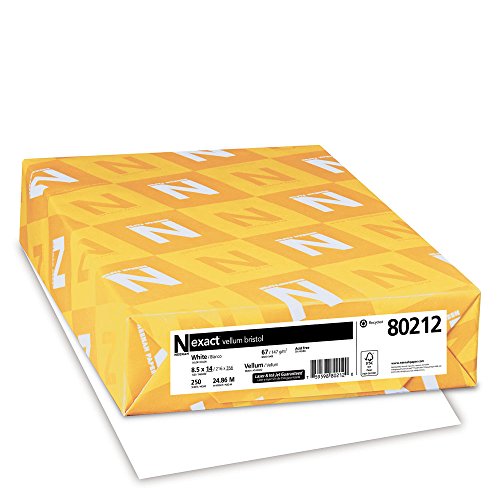Exact Vellum Bristol, 8.5" x 14", 67 lb/147 gsm, White, 94 Brightness, 250 Sheets (80212)
